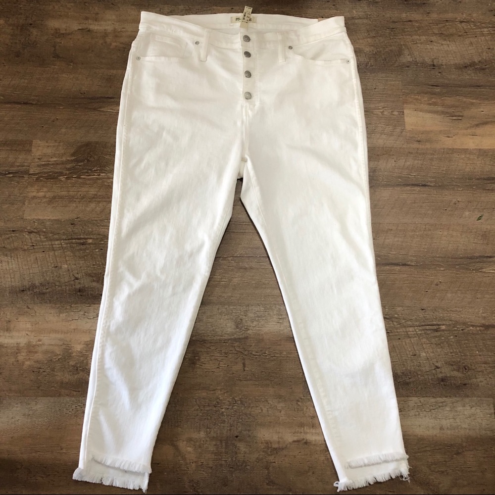 NWT Madewell skinny high rise white jeans